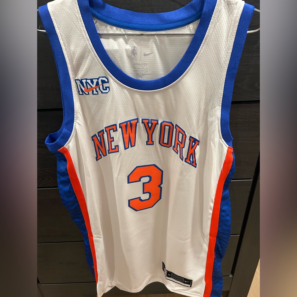 Nike White New York Knicks 2025-26 City Edition Jersey. Josh Hart #3